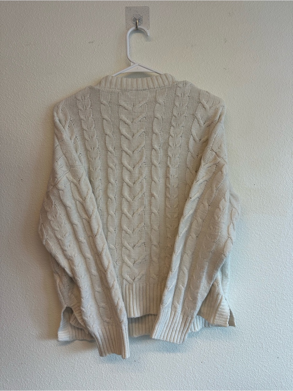 Time and Tru Cream Cable Knit Sweater - Picture 3 of 3